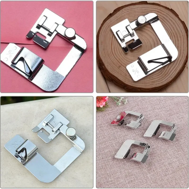Domestic Foot Presser Sewing Machine Laminated Hem Feet Set for Brother Singer Janome Babylock Juki 3 Sizes 3