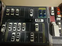 1/64 New York Police Station Bureau Diorama Parking Lot Table Pad Car Model Scene 1