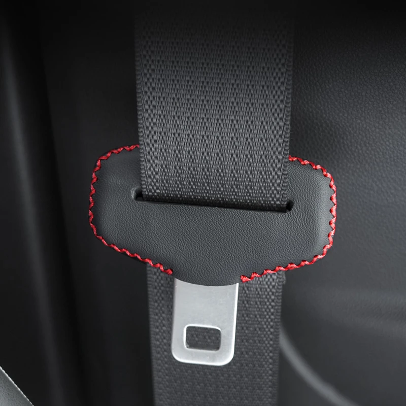 

Leather Car Seat Belt Buckle Clip Protector Anti-Scratch Seatbelt Cover Padding Interior Button Case Safety Car Accessories