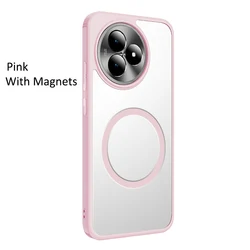 Magnetic Clear Transparent Hard Case for Redmi K80 Ultra (Matte Pink)