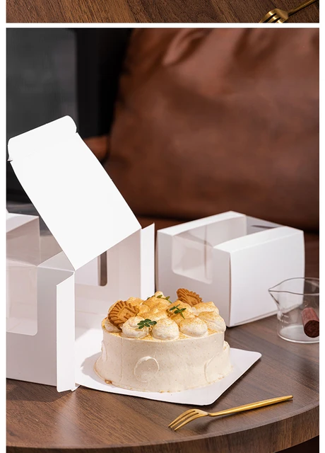 50 Scatoline Dolci Con Finestra Trasparente | Carta Kraft Bianca | Per Cupcake, Biscotti Fatti In Casa E Regali - Foto 4