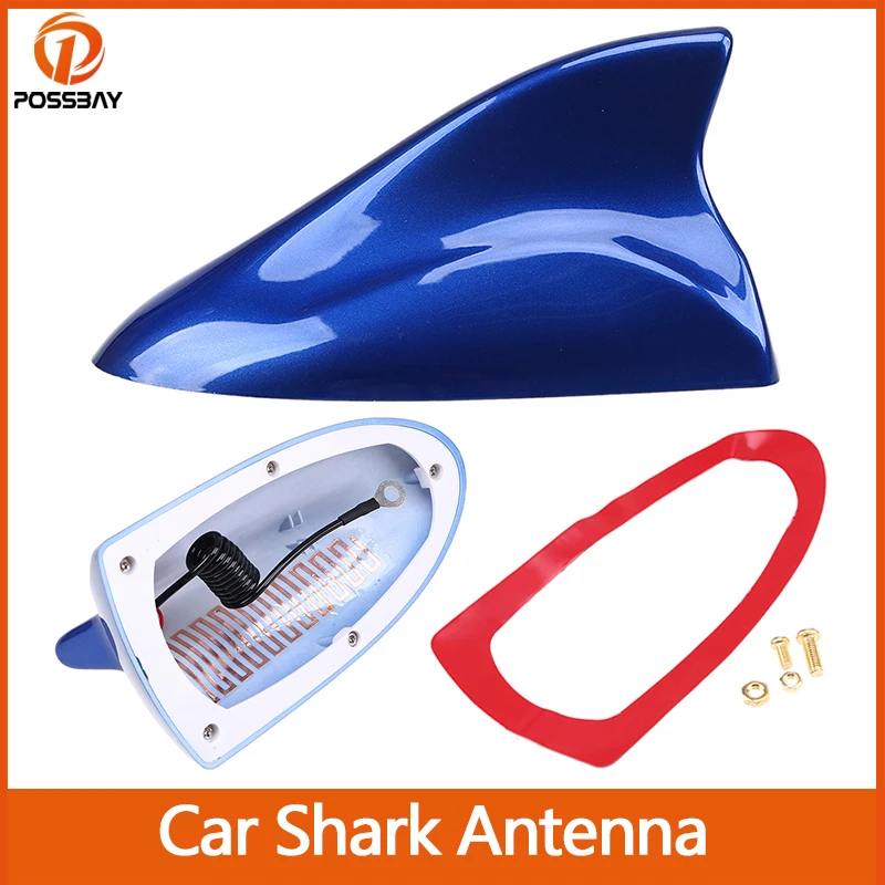 Antenna Shark Car Fin Roof Radio Fm Amplificatore Più Forte Antenne Per Mini Cooper/Kia/Mazda/Fiat/Renault/Bmw/Toyota Parti Esterne