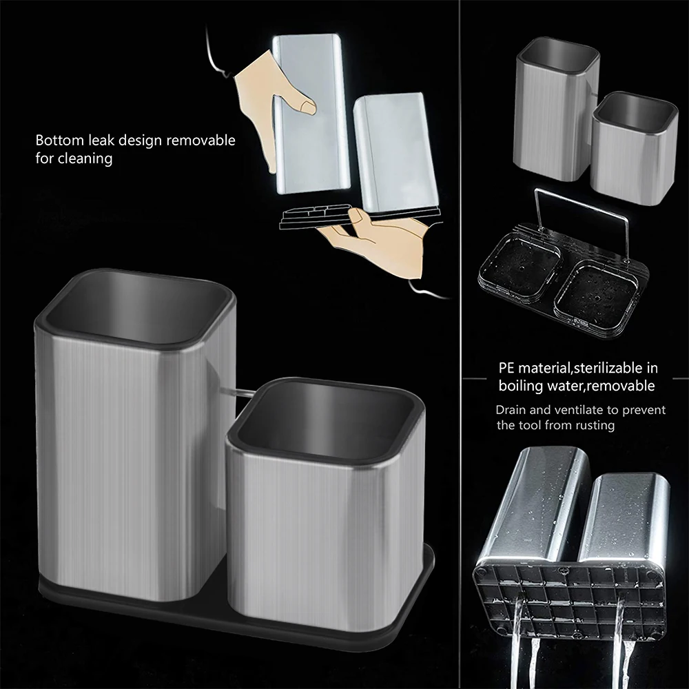 Knife Stand Holder For Kitchen Knife Stainless Steel Knife Holder Stand Cutlery Holder Block High End Kitchen Accessories 5