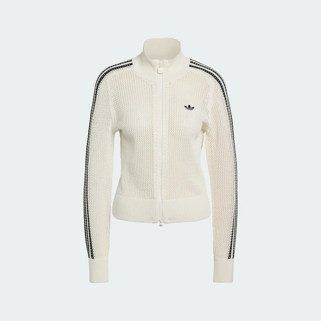 Adidas Originals Cardigan sportif décontracté en tricot crocheté TT pour femme KC6496 1