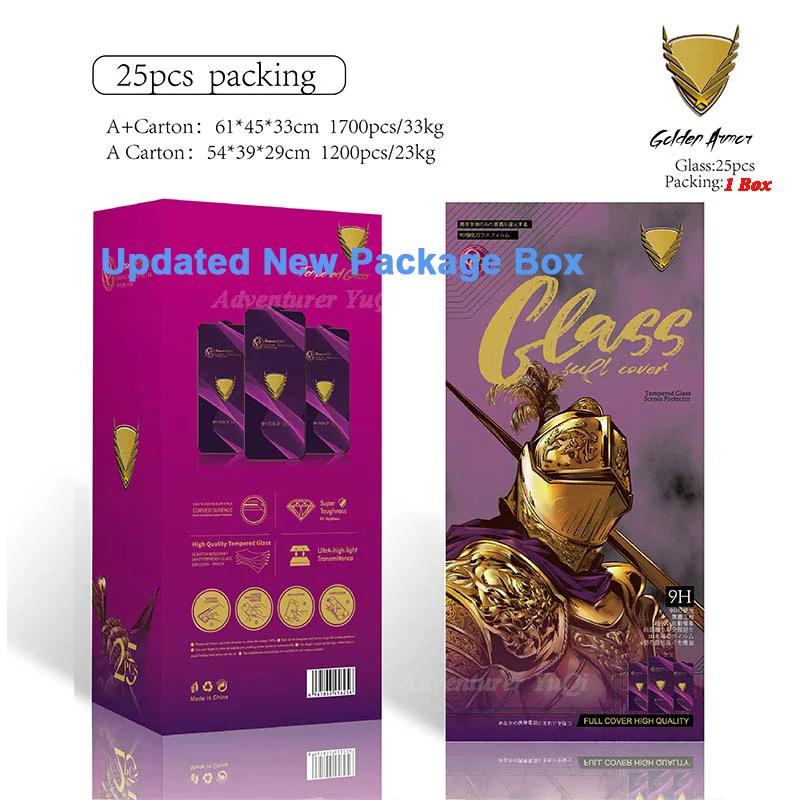 Wholesale Tempered Glass for iPhone 15 14 13 12 11 Pro XS Max X XR Full Glue Cover OG Golden Armor Screen Protector 7 8 6s Plus