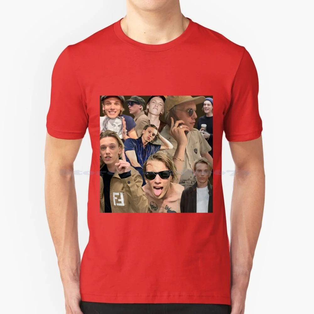 thumbnail image 1 of Jamie Campbell Bower Collage T Shirt 100% Cotton Tee Things Stranger Actor Man Vecna 001 Villian The Mortal Instruments City Of, 1 of 5