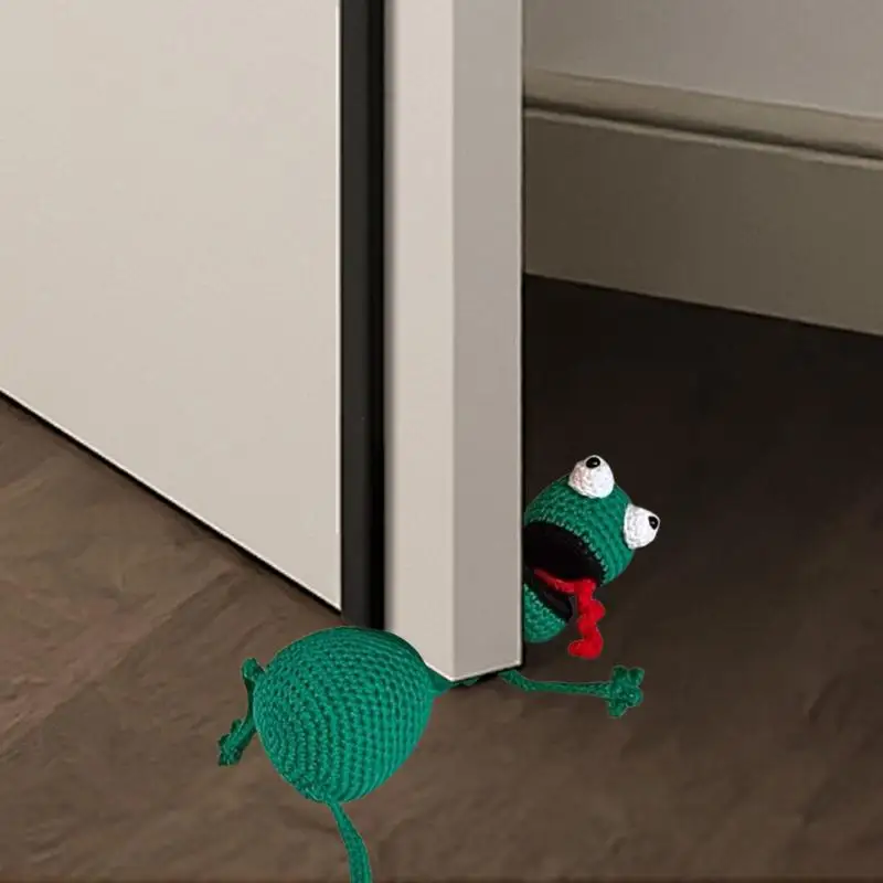 Cute Door Stopper Weighted Interior Doorstop Floor Decorative Knit Cartoon Door Stoppers For Home For Prevent From Hitting