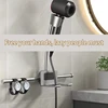 Wall Mounted Hair Dryer Holder Hair Straightener Dryer Hair Storage Rack Bathroom Organizer Shelves Washroom Organization Stand 3