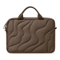 Women's Stylish Lightweight Laptop Bag with Earthy Texture and Plush Padding - 15.6 - inch (Cowboy Brown)