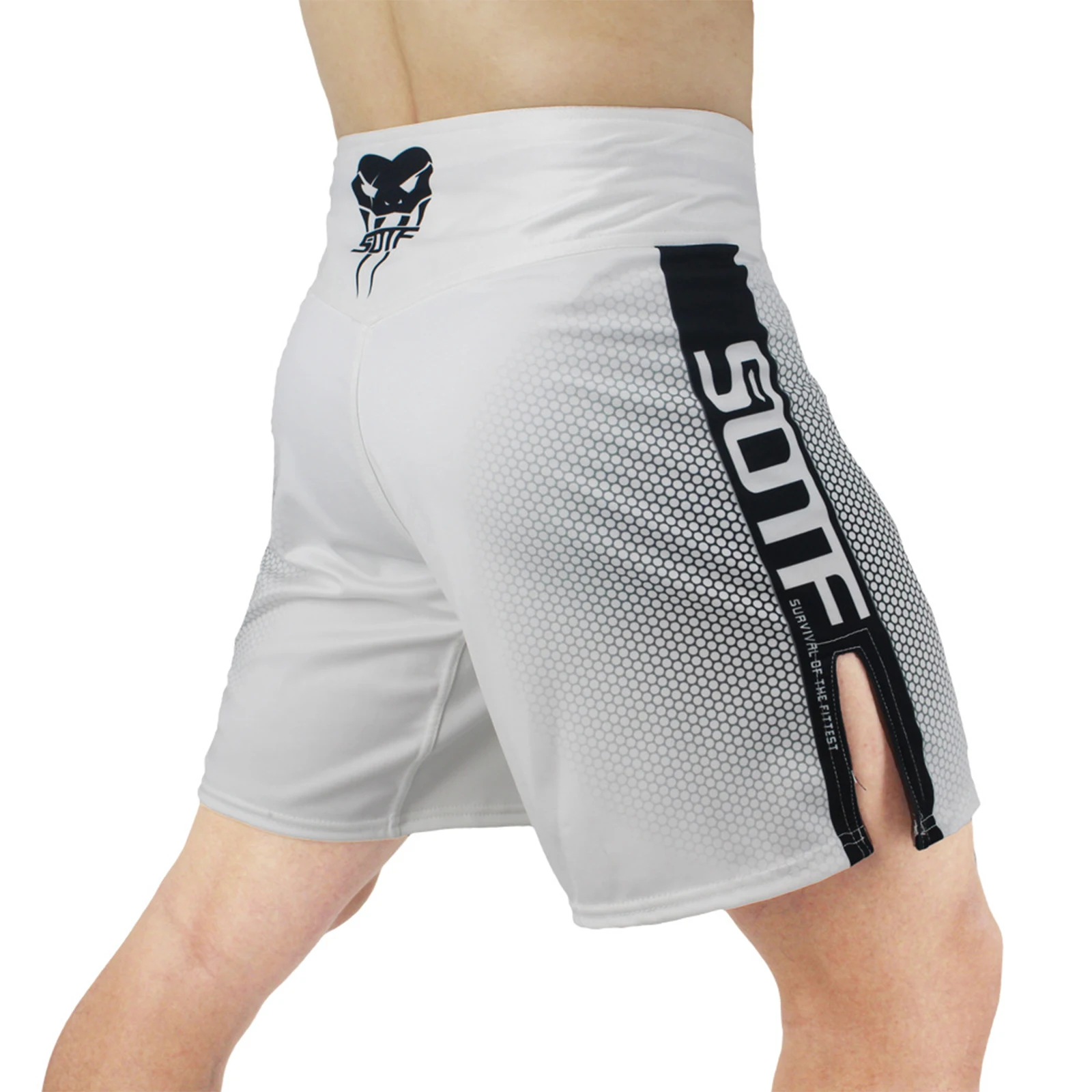 Män Midja Trunks Print Boxershorts Sport Bottoms för löpning Jogging Boxning träning_voghion.com