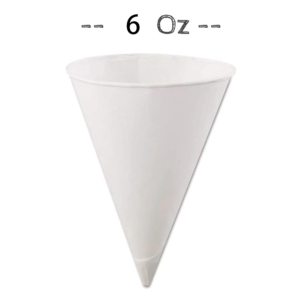 White-Paper-Cone-Cups-Snow-Cone-Cups-Coated-Leakproof-Cone-Paper-Cups ...