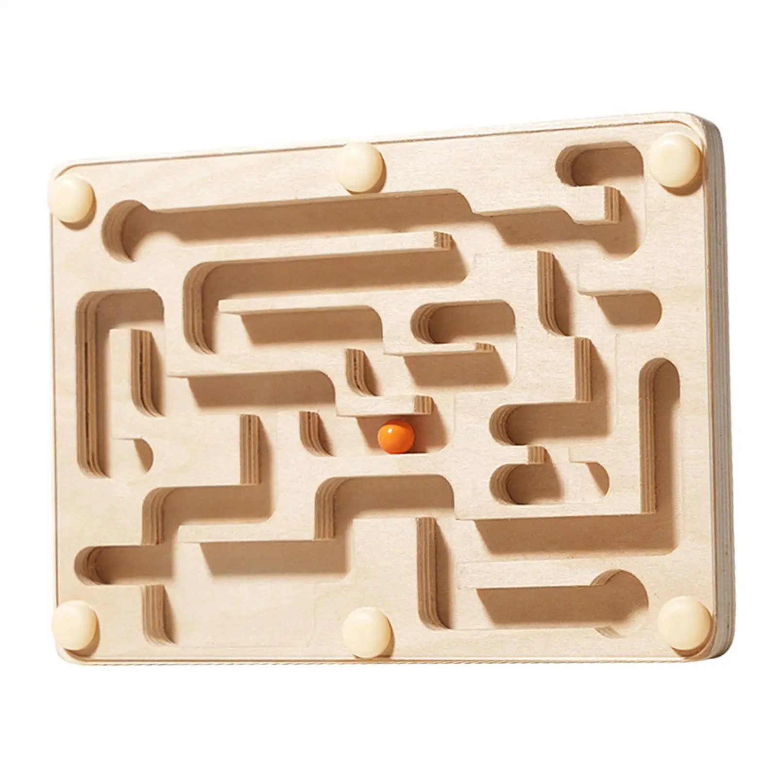 Wooden Labyrinth Board Game Traditional Game Montessori Wooden Toy Marble Maze for Kids Boys Girls Adults Children Teens