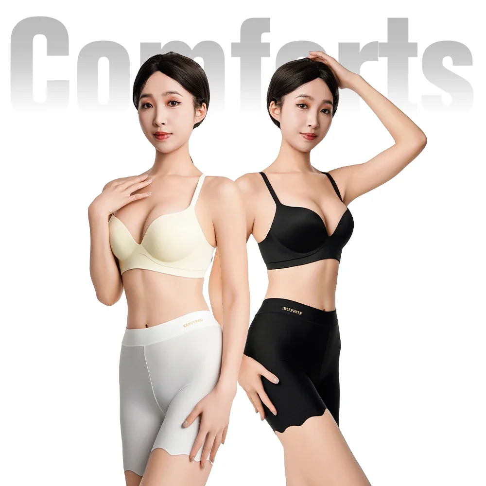 3Pcs Women Underwear Safety Dress Panties Slimming Shorts High Waist Seamless Ice Silk Boxers Plus Size Short Pants M-4XL