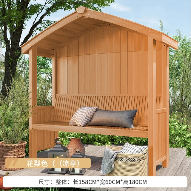 Anti-corrosion wood cabin outdoor homestay tent room new Chinese mobile  wooden square pavilion park pavilion assembly - AliExpress