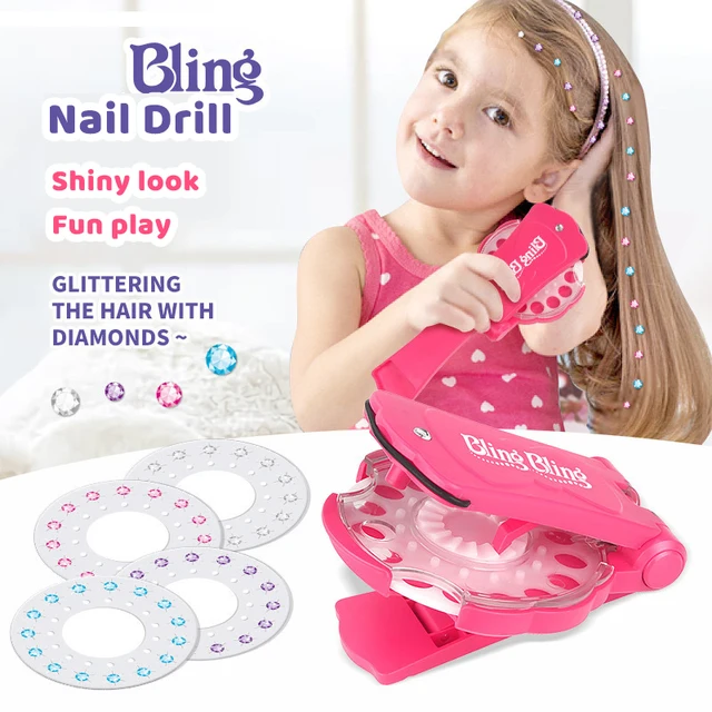 Hair Styling Decoration Kit DIY Hairgems Blinger Crystal Paste Tool for Phone Shell Pretend Bling Bling Diamond Toys For Girl 1