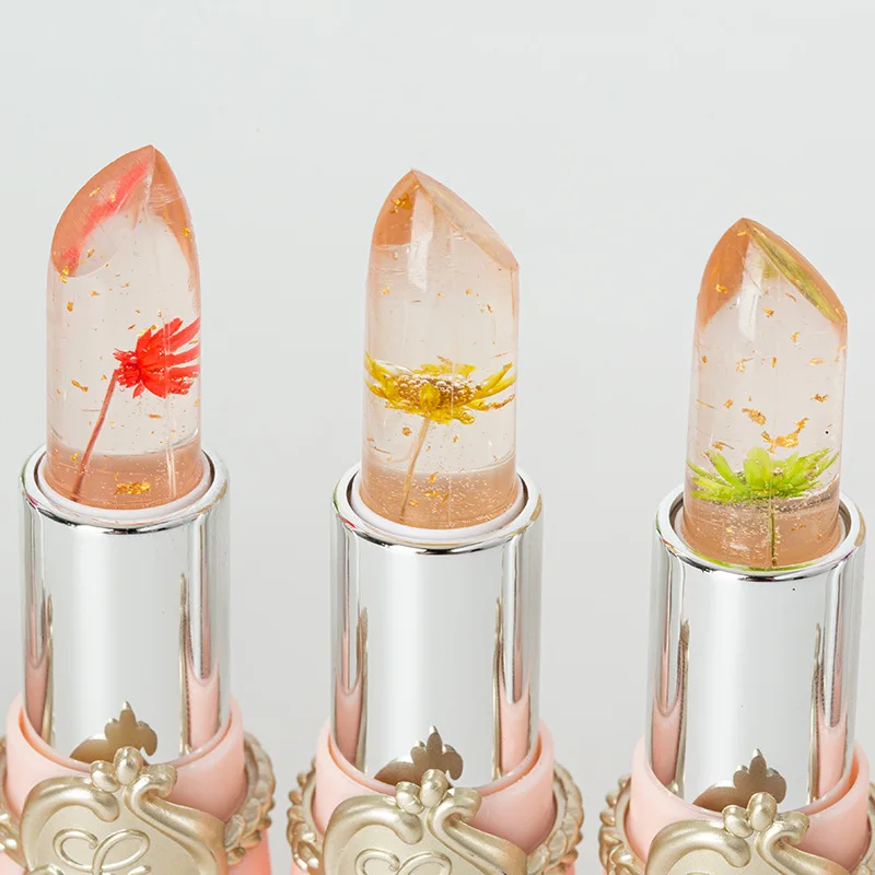 Jelly Flower Lipstick Lip Balm Waterproof Color Changing Long Lasting 6 Colors lip balm lip makeup