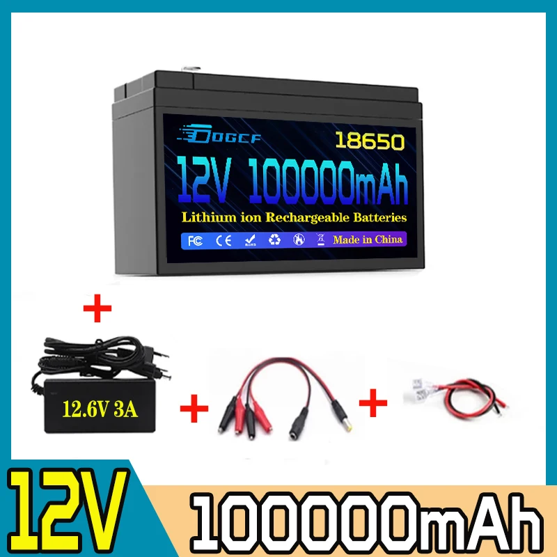 

12V 60Ah 80Ah 100Ah 120Ah 18650 Li-ion Rechargeable Battery, Suitable For Children's Electric Vehicle Toy Spray Electric Tools
