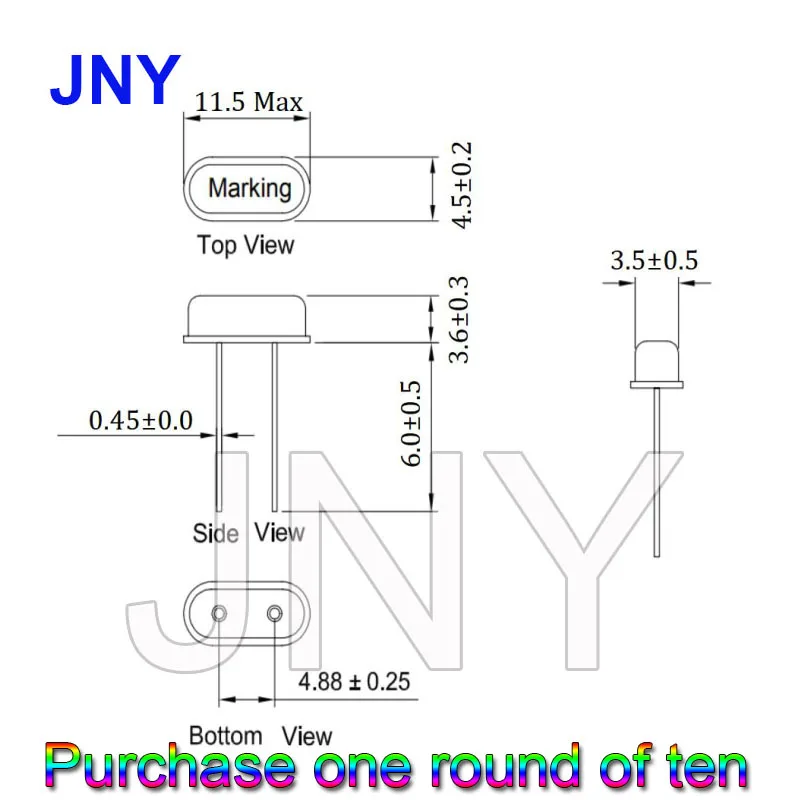 14.060MHz 49s Directly plug two feet Crystal Oscillator 10PCS
