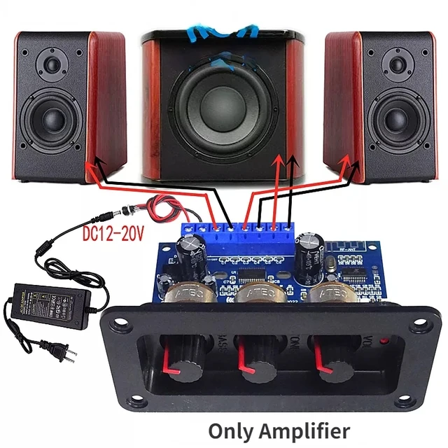 DC 12V 24V Remote Control HIFI 5.1 Bluetooth Amplifier board 15WX2 Stereo  Digital Power Audio AMP Amplificador Home Theater - AliExpress