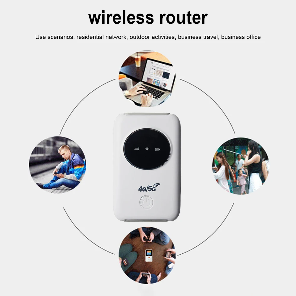 Roteador Wifi sem Fio Portátil 4g Lte Modem Hotspot Móvel Banda Larga 150mbps Ampla Cobertura Slot para Cartão Sim 3200mah - Imagem 3