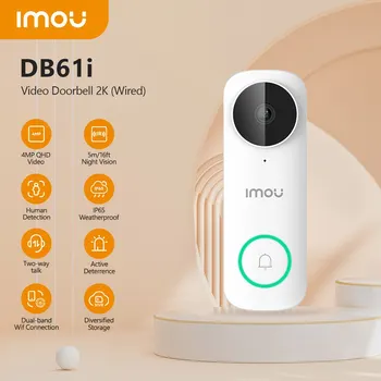 문짝 벨 카메라용 IMOU 초인종, 스마트 홈 유선 비디오 구멍, 야간 투시경, IP65 내후성, DB61i 2K 5G 비디오