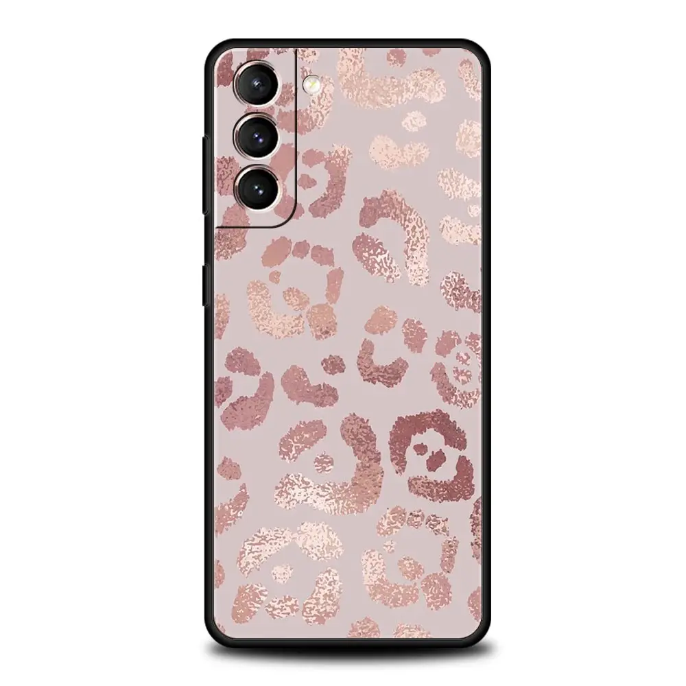 Elegant Rose Gold Art Phone Case - Stylish Soft Silicone Cover
