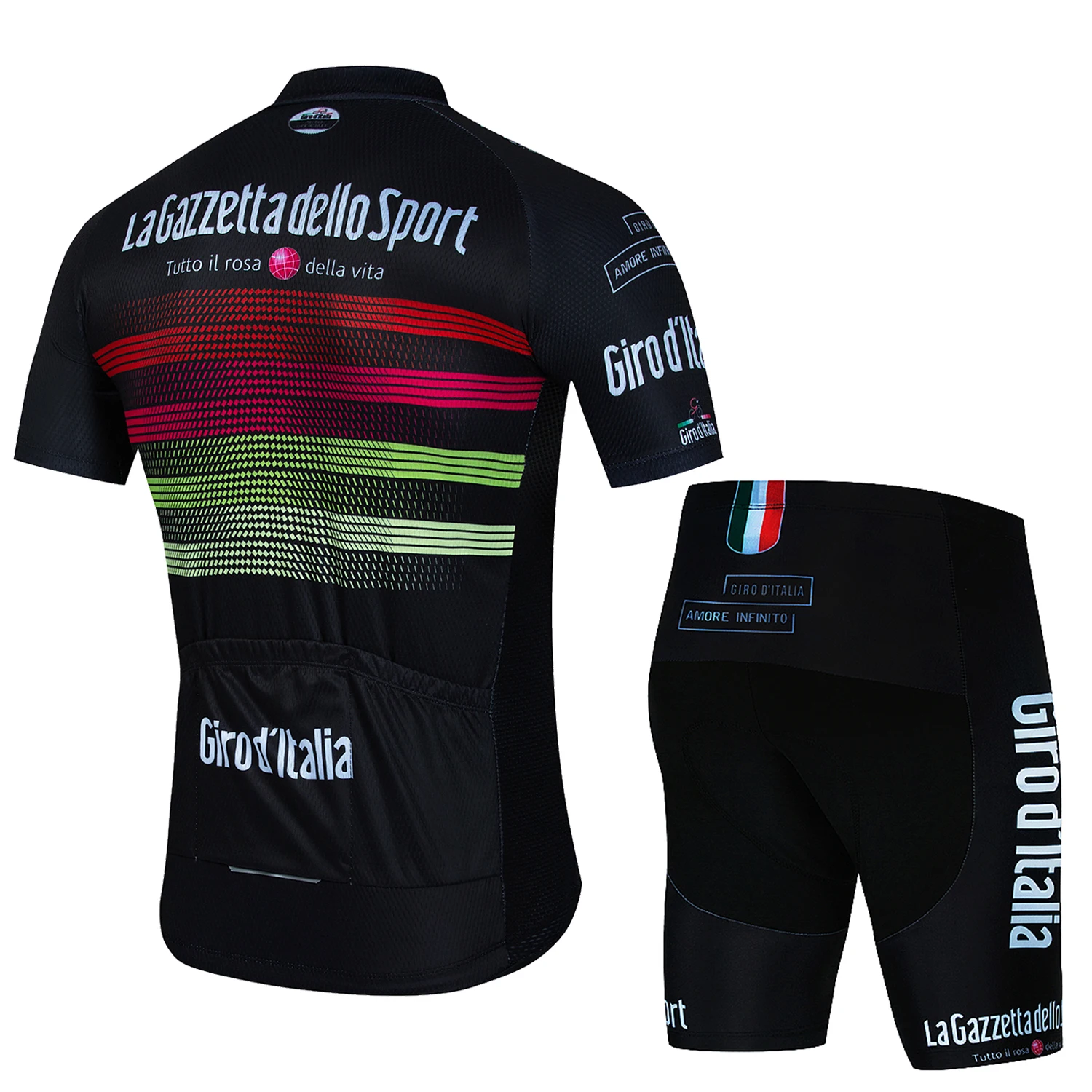 2024 Tour De Giro DITALIA 남성용 사이클링 저지 세트, 반팔 속건성 MTB 자전거 세트, 사이클링 의류, 여름