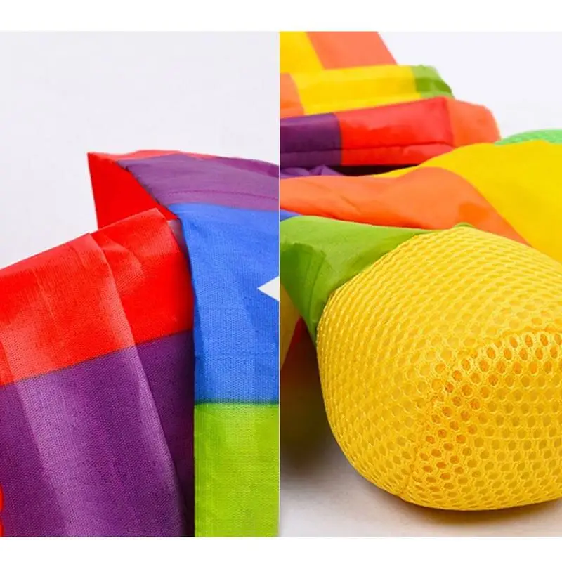 Rainbow Tail Ball Eco-Friendly Fabric Sandbag Meteor Ball Safe Catch Tail Soft Ball Kindergarten School Sensory Kid Training Toy