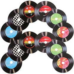 Vintage Vinyl Record Wall Décor - Retro Music-Inspired Ornaments - 14X14X0.2CM (Assorted Color)