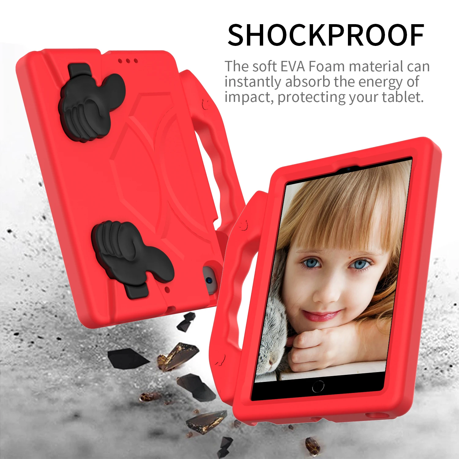 Children's Shockproof EVA Tablet Cover with Thumbs Up Stand для iPad Mini