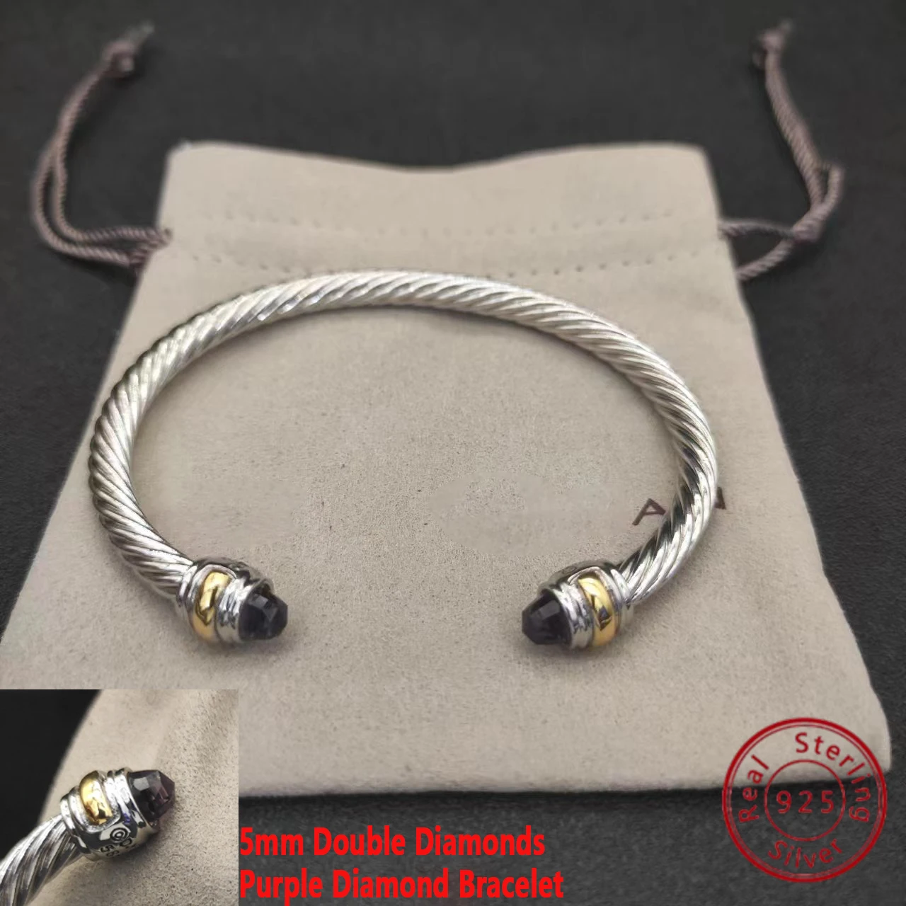 

Смешите своих гостей элегантным и шикарным серебряным браслетом 925 пробы-Изысканная фотография