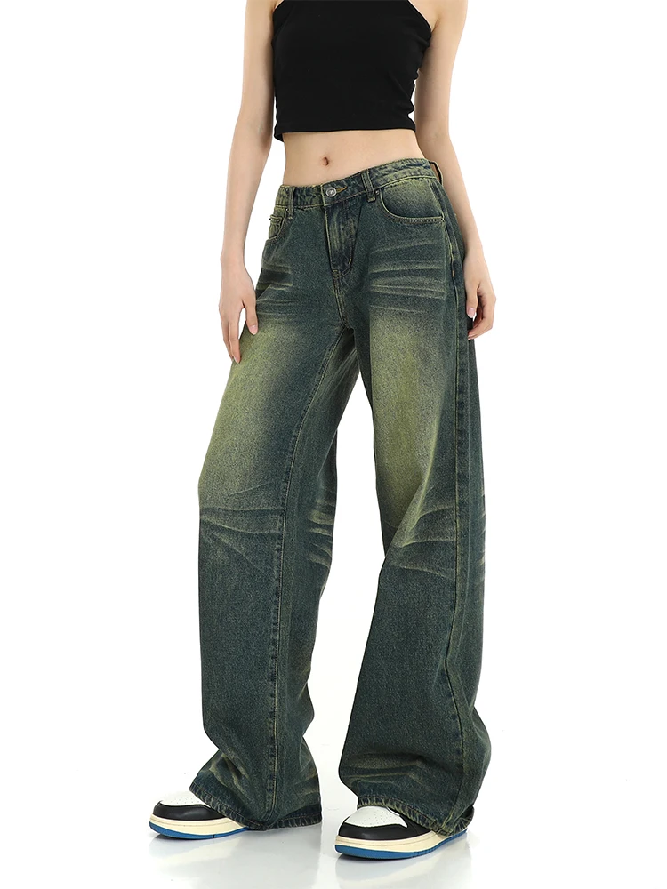 Damen weites Bein Baggy Jeans 1920er Jahre Mode 90er Jahre 