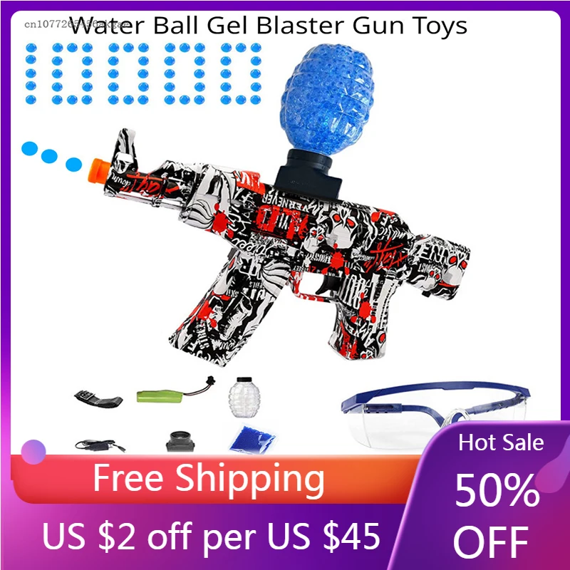 

2023 AK47 Bullet Gel Blaster Gun Pistol Shooter Weapon CS Fighting Outdoor Game Gun Electric Gel Water Ball Toy Gun For Boys