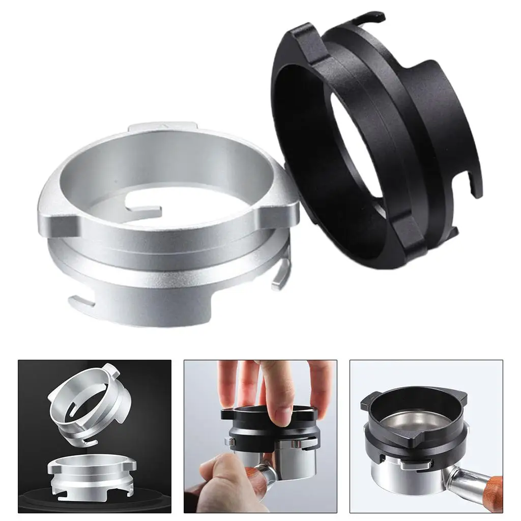 브루 보울 커피 파우더 에스프레소 바리스타 도구 커피 탬퍼용 알루미늄 지능형 도징 링, 54mm