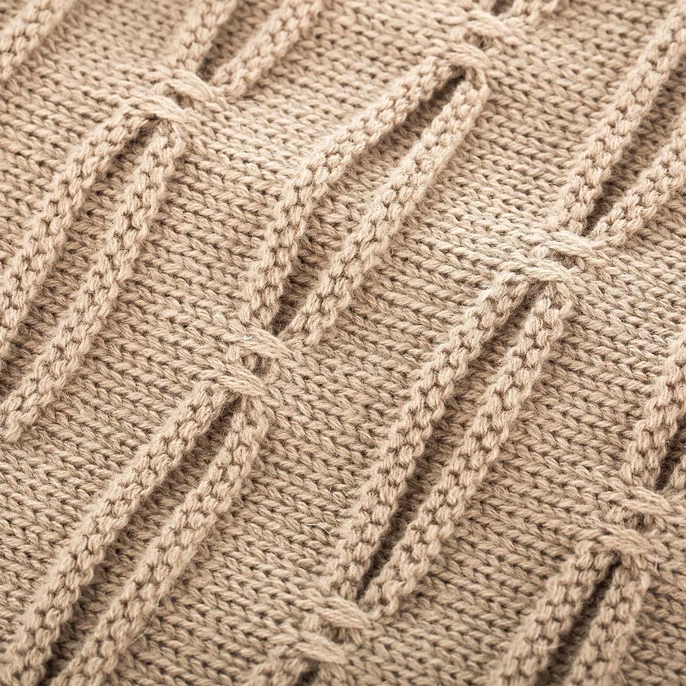 Unisex Classic Winter Hat Letter Label Long Size Knitted Cap Casual Beanies For Men Women Solid Bonnet Cap