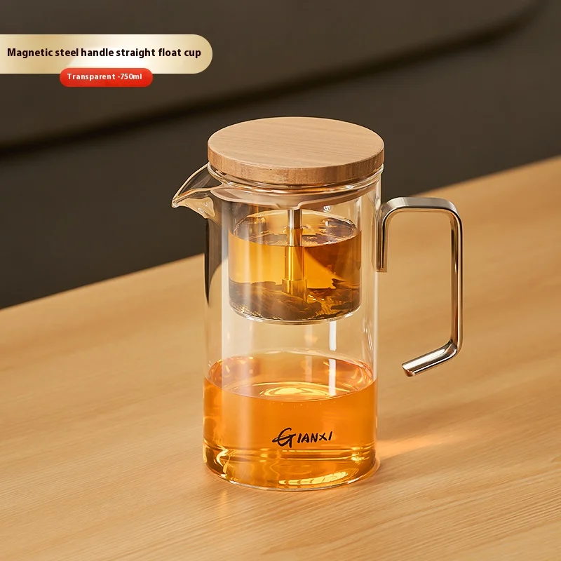 GIANXI 500ml Clear Glass Tea Cup with Stainless St...