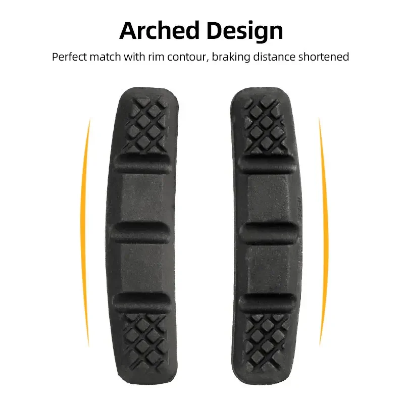 Deemount Quality V-Brake Pads MTB Mountain Bicycle Brake Shoes 60mm Threaded For Linear Pull Brakes All weathers 2