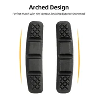 Deemount Quality V-Brake Pads MTB Mountain Bicycle Brake Shoes 60mm Threaded For Linear Pull Brakes All weathers 2