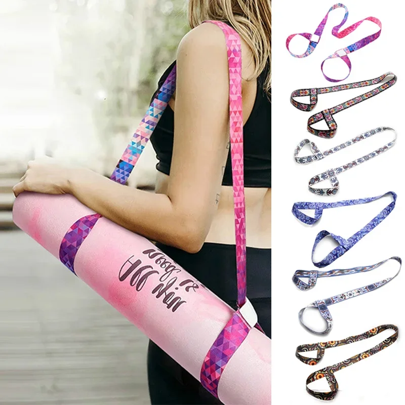 Adjustable Yoga Mat Strap Belt Sports Sling Shoulder Carry Strap Belt Exercise Stretch Fitness Equiment Elastic Yoga Hot