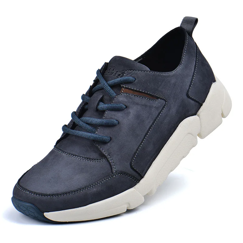 

Light Running Shoes for Man Sports Casual Leather Shoes Suede Lace Up Walking Sneakers for Men Mans Sneaker for Running 69812