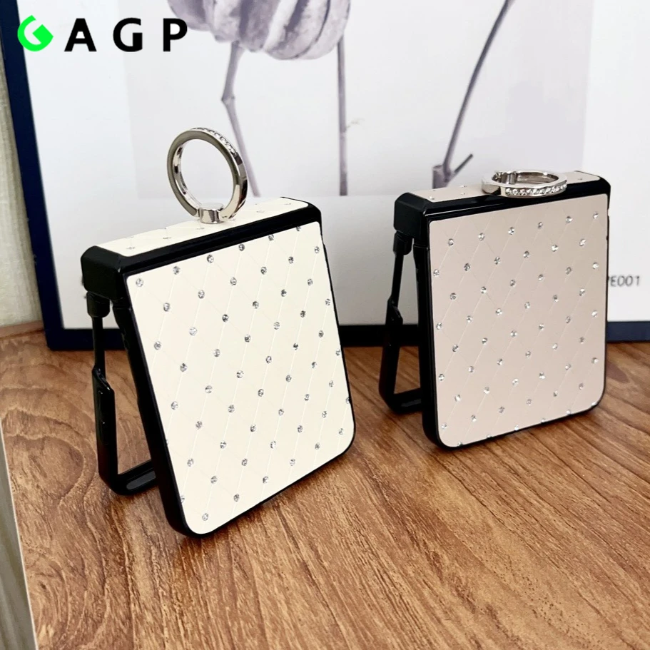 Luxury Glitter Diamond Hinge Case with Ring Bracket