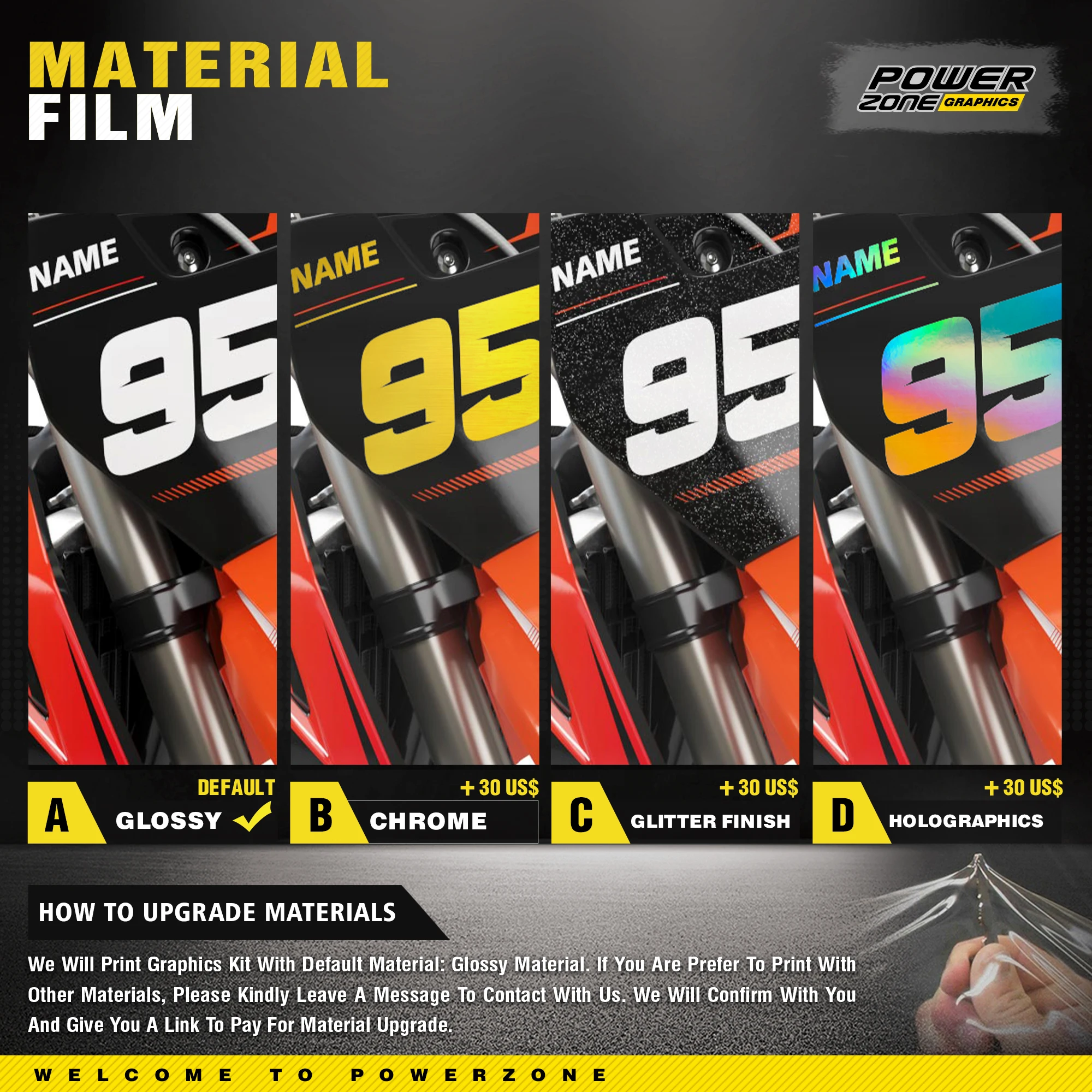 PowerZone Ŀ  ׷ Į, 3M ƼĿ ŰƮ, ߸ Į 22-23 YZ 125 250 2022 2023 2024 ƼĿ 12