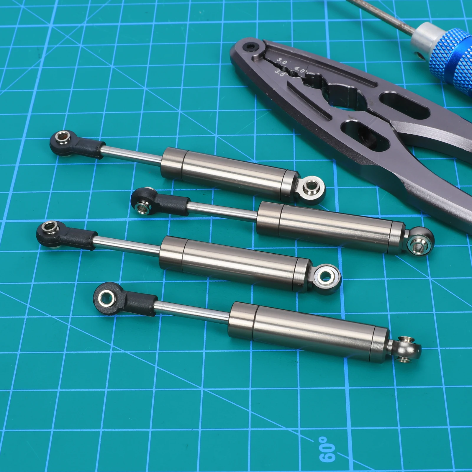 Amortiguadores Delanteros/traseros Para Buggy Axial Capra Trail 1/18 - RCAWD, 4 Piezas, Eléctrico