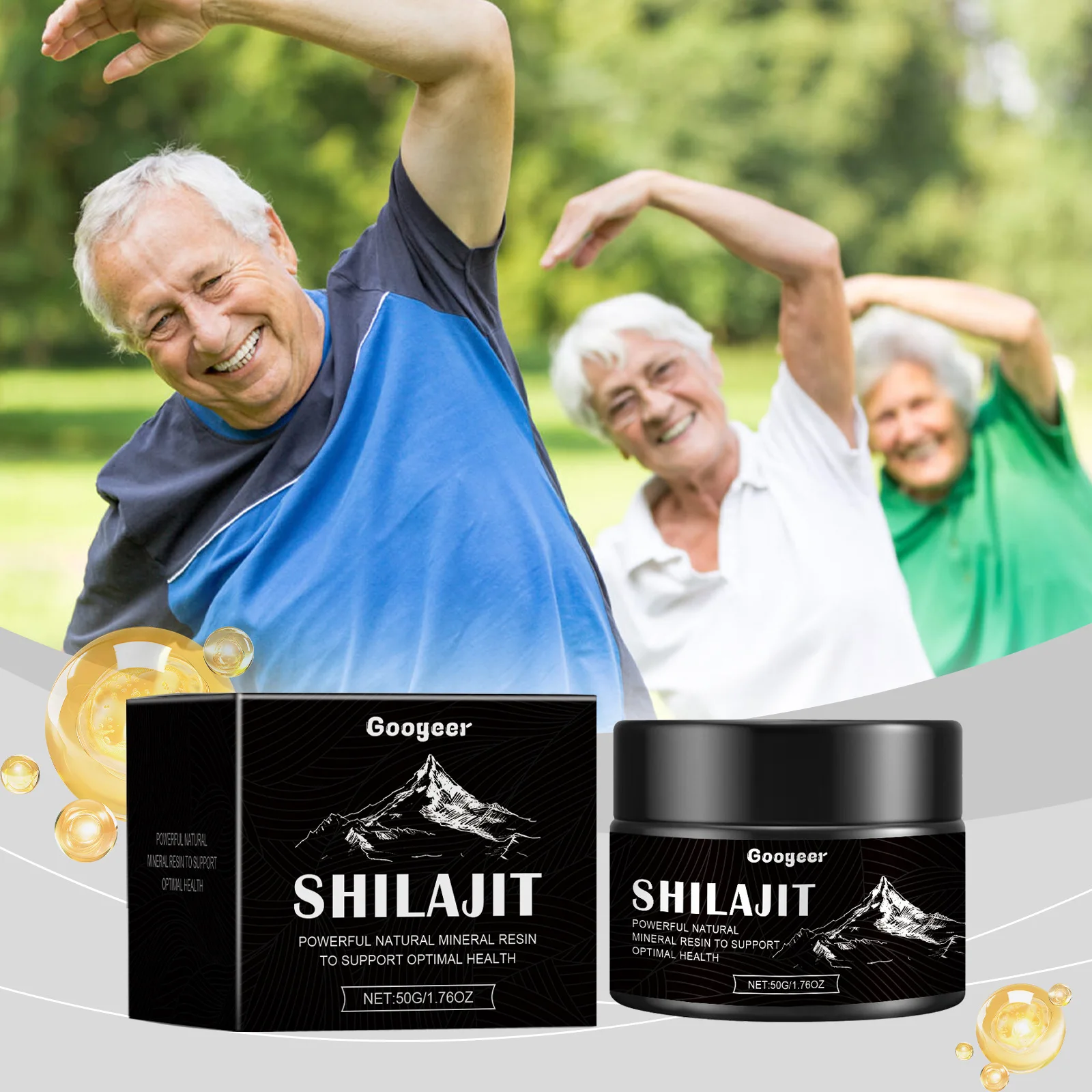 50/100/150g Natural Himalayan Shilajit Resin Fulvic Supplement Men Women Health