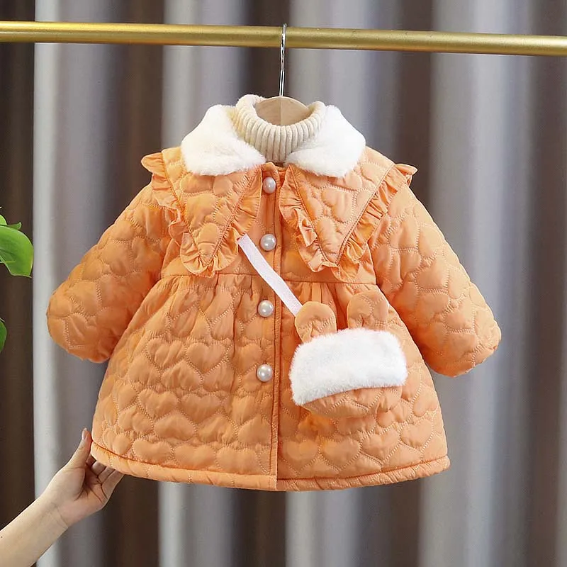 Kids Jackets Winter Coat 1 2 3 4 Years Baby Girl Winter Jacket Christmas Sweet Princess Girls Coat Thicken Warm Children Outerwear Clothing Birthday Gift