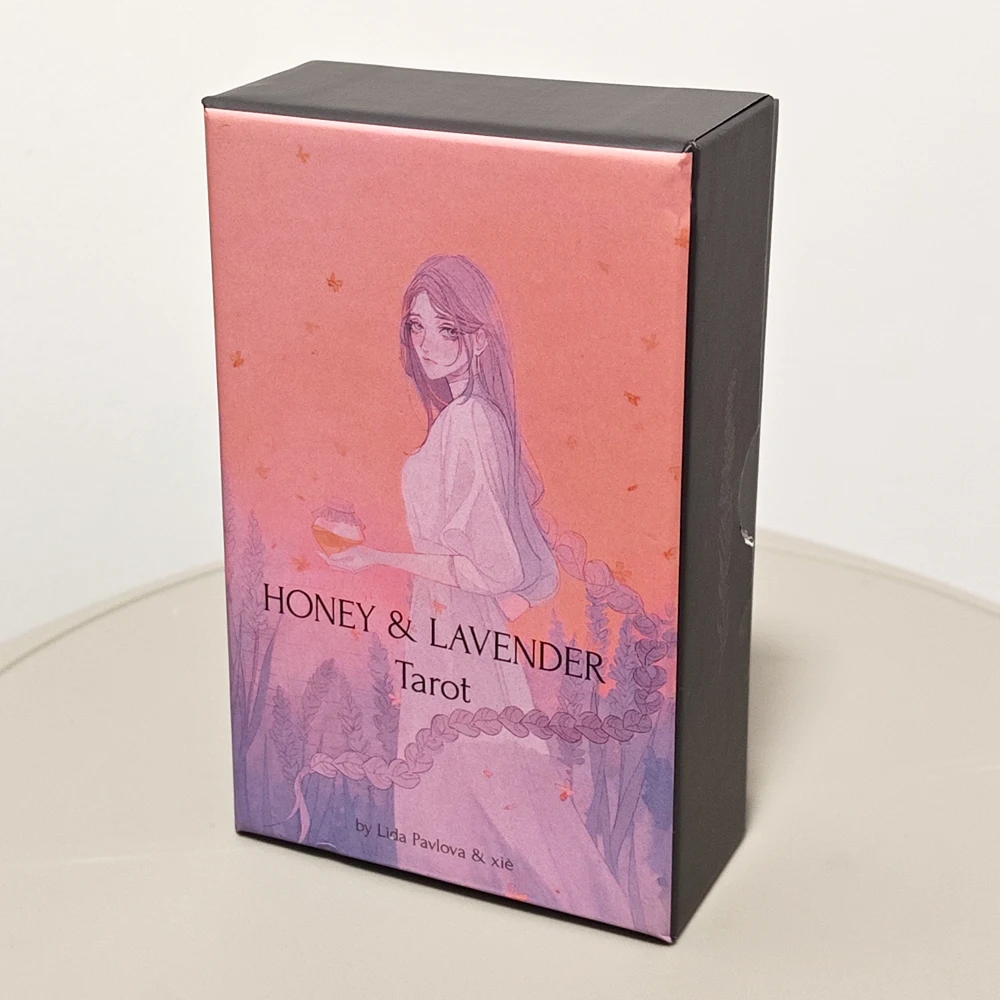 Honey and Lavender Tarot 12*7cm in Rigid Box Fairy Tale and Fantasy Deck 78 Cards Printed on 350GSM Double-embossed Cardstock