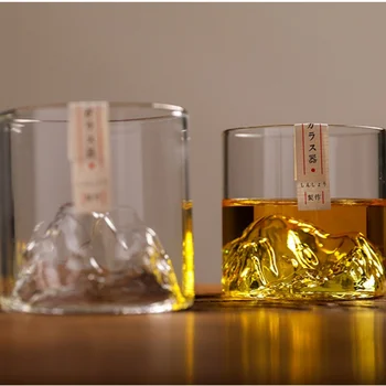 Japanese Mt. Fuji Glass Cup 1