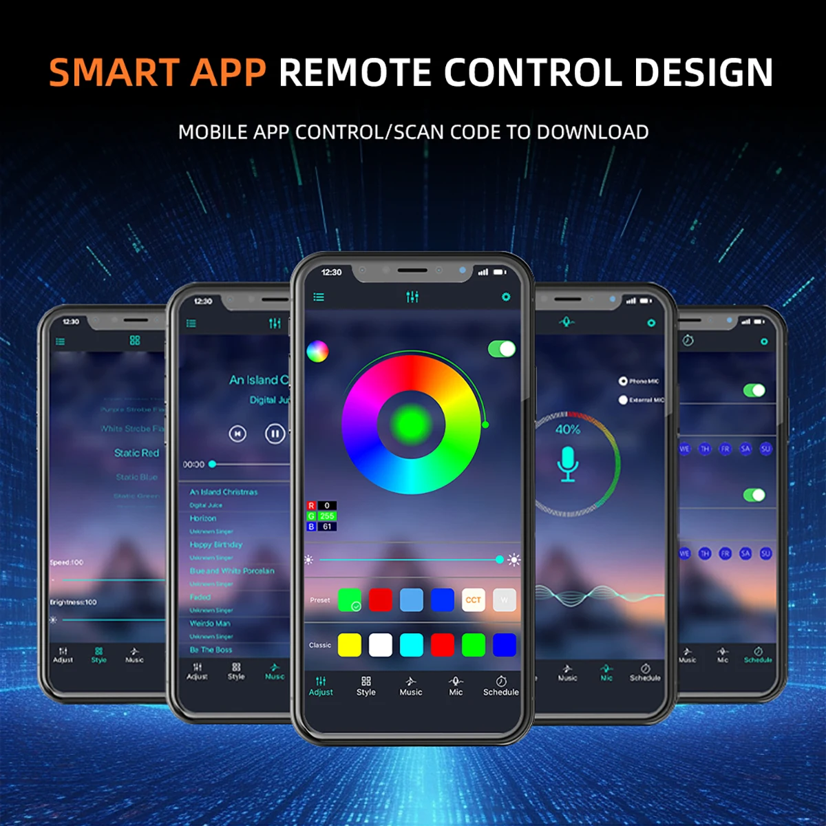 1.5/3 인치 자동차 12V LED 라운드 스퀘어 천사 눈 조리개 주간 러닝 라이트 헤드 라이트 자동차 오토바이 링 조리개 장식 조명