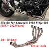 Slip For Kawasaki Ninja 900 Z900 2017- 2022 Full System 51mm Motorcycle Exhaust Escape Modifed Front Link Pipe Stainless steel