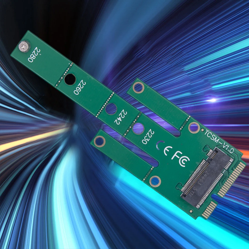 MSATA to NGFF SSD Converter Card Adapter Dual Functionality for M2 SSD with Four Mounting Holes 2230 to 2280 Compatibility